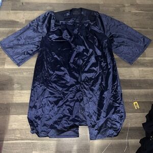 BLACK  MASTER SHINY GRADUATION GOWN, OAK HALL, (6'0 -6'2)